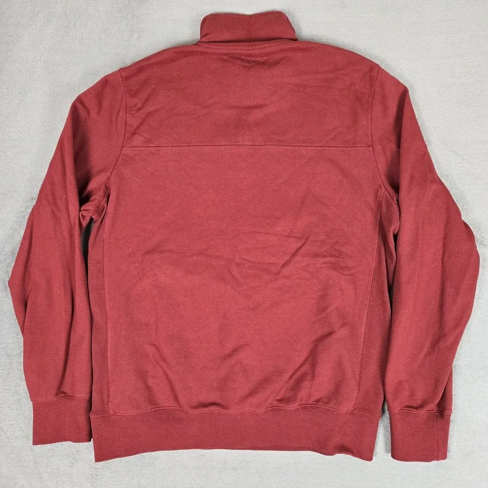 The North Face Heritage Patch 1/4 Zip Mens Large Pullover NF0A7UPF‎ Burgundy - Picture 2 of 9
